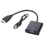 تبدیل HDMI به VGA سیم دار 20cm با خروجی صدا